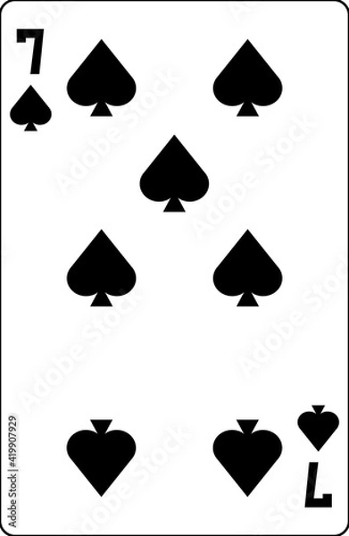 Fototapeta トランプ　数字札　数　シンプル