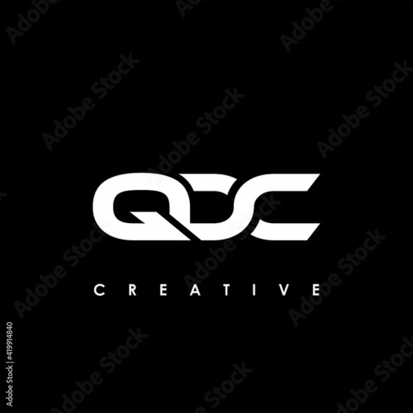 Fototapeta QDC Letter Initial Logo Design Template Vector Illustration