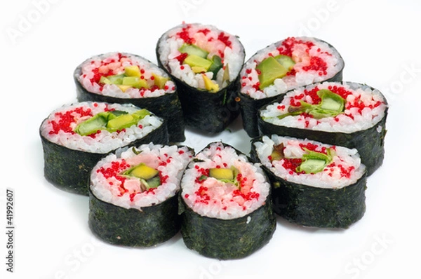 Fototapeta Various kinds of sushi and sashimi