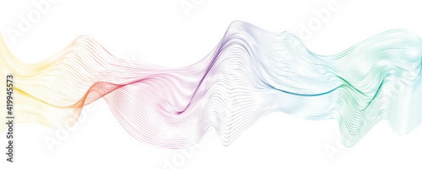 Fototapeta Abstract guilloche pattern. Vector complex gradient lines texture.
