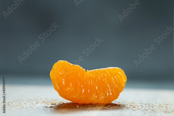 Obraz mandarin, fresh fruit black background