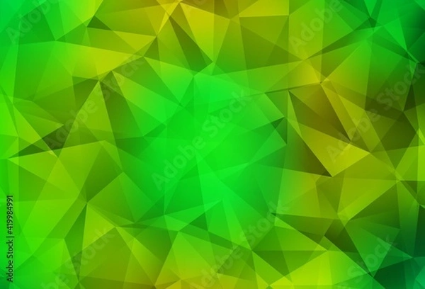 Fototapeta Light Green, Yellow vector low poly texture.