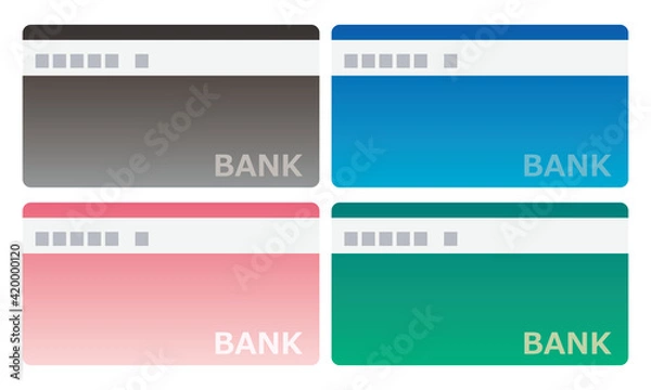 Fototapeta 通帳のイラスト／カラーバリエーション