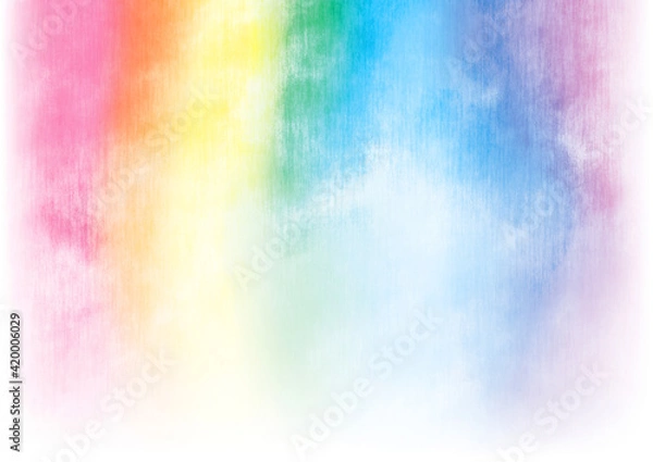 Obraz 水彩虹色のグラデーション背景