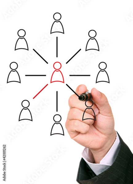 Obraz Managing organization or social network