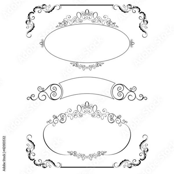 Obraz Decorative calligraphic design elements