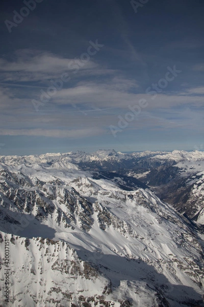 Obraz swiss landscape from helicopter