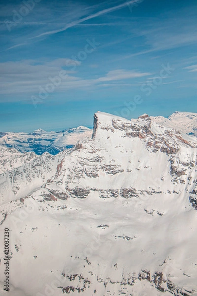 Obraz swiss landscape from helicopter