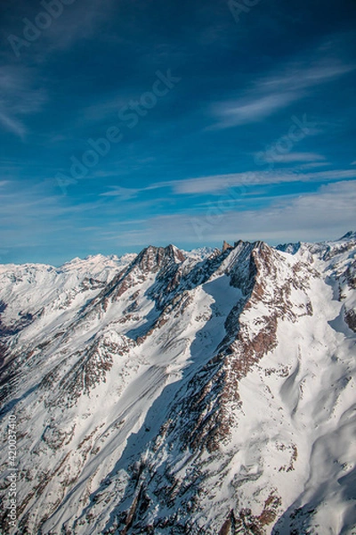 Obraz swiss landscape from helicopter