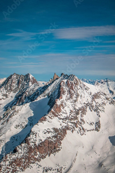 Obraz swiss landscape from helicopter