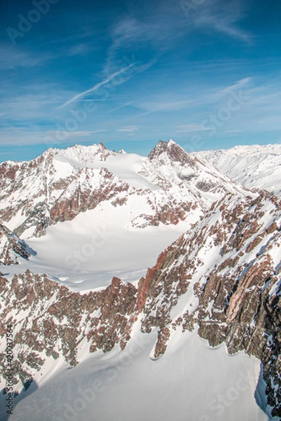 Obraz swiss landscape from helicopter