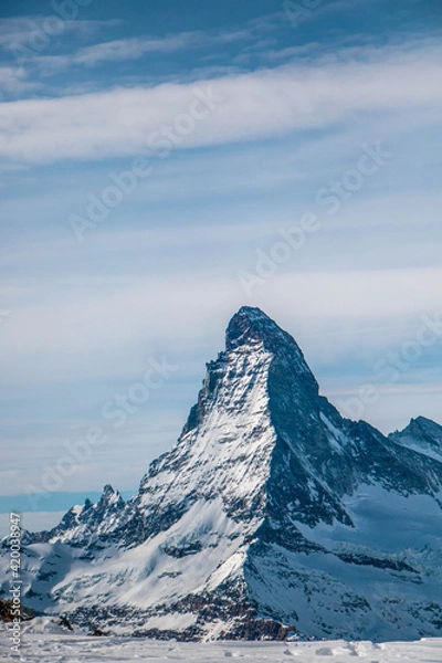 Obraz swiss landscape from helicopter