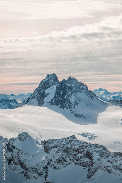 Obraz swiss landscape from helicopter