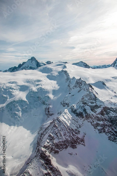 Obraz swiss landscape from helicopter