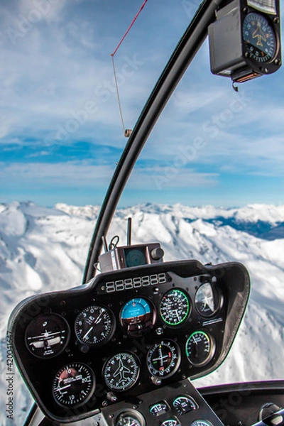 Obraz swiss landscape from helicopter