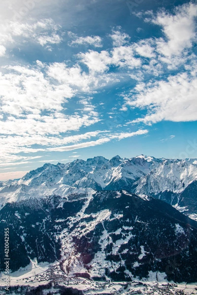 Obraz swiss landscape from helicopter