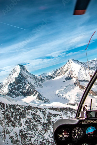 Obraz swiss landscape from helicopter