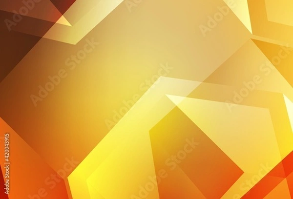 Fototapeta Light Orange vector abstract polygonal pattern.