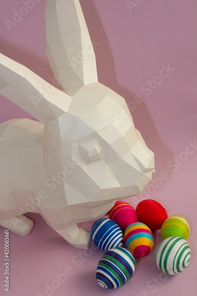 Obraz easter bunny and eggs