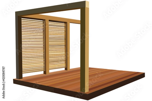 Obraz Terrace vector construction for the garden.