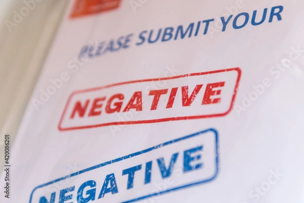 Fototapeta Negative PCR test result.