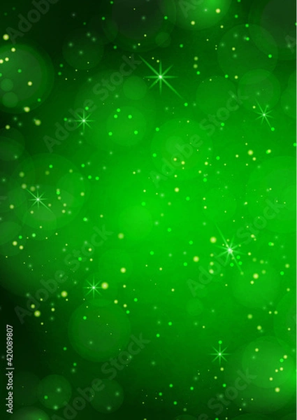 Fototapeta Light abstract glowing bokeh lights. Festive golden glowing background with colorful bokeh lights. Magic concept. Christmas concept. Vector