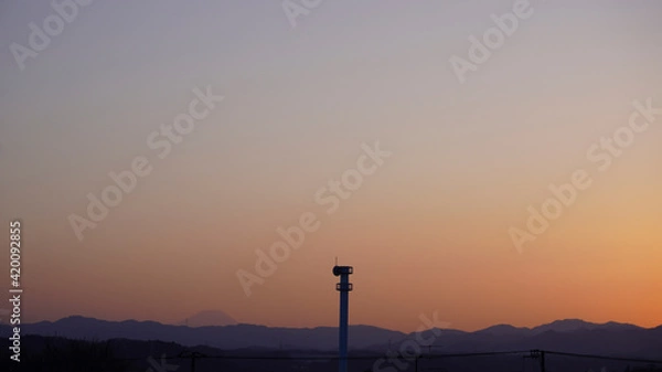 Fototapeta sunset with Mt. Fuji
