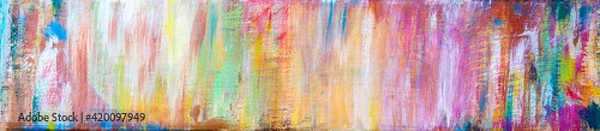 Obraz  Fun, inspirational & creative art background in bright colours and pastels - abstract art design in panorama / header / banner style.