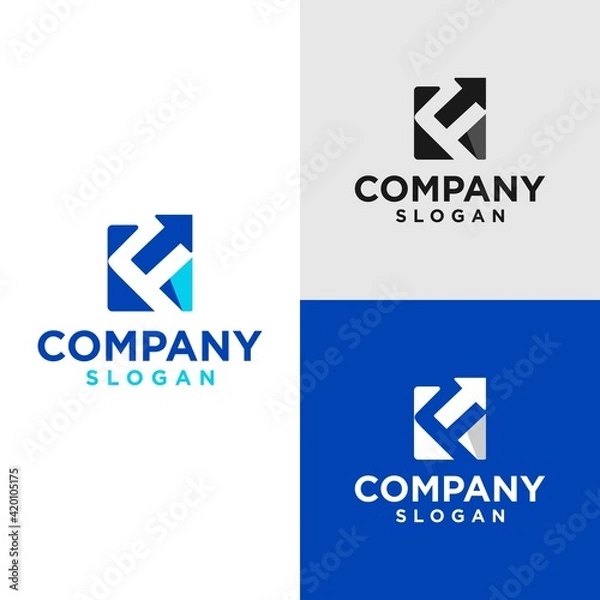 Obraz direction logo inside letter F