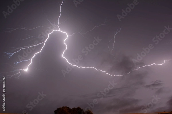 Obraz lightning in the night