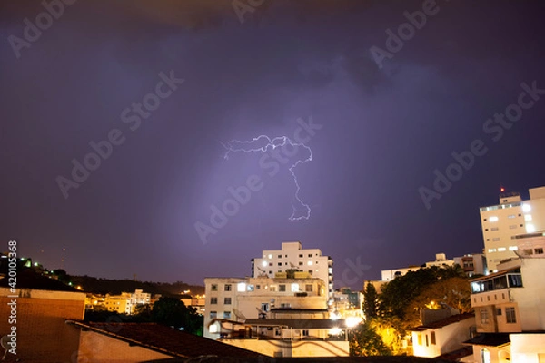 Obraz lightning at night