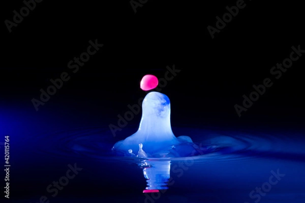 Obraz Two collision effect of two falling water drops 