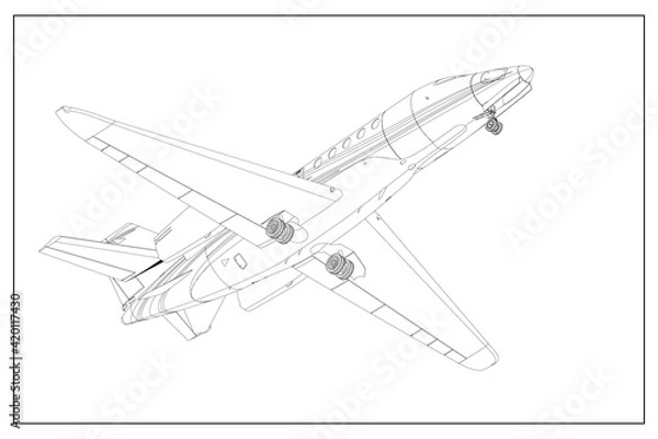 Fototapeta 3D design of an airplane.