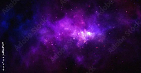 Obraz Cosmic artistic illustration. Colorful space background with stars