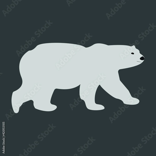 Obraz Polar bear symbol vector illustration