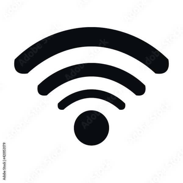 Obraz Wifi, wireless vector icon, wi-fi symbol design