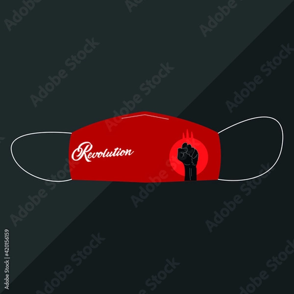 Obraz Medical mask vector model. Face mask design