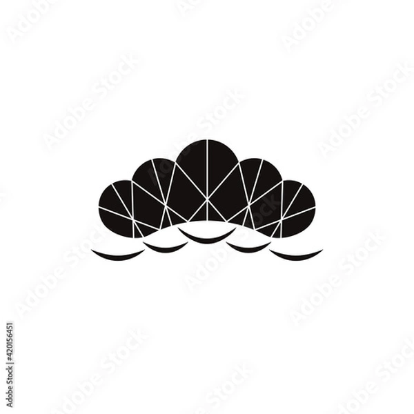 Obraz 日本の家紋風の松のシルエットイラスト