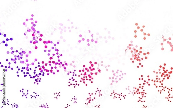 Fototapeta Light Pink, Yellow vector texture with artificial intelligence concept.