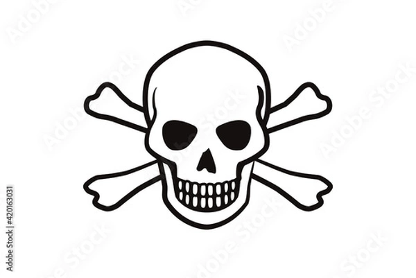 Fototapeta ドクロマークのイラスト