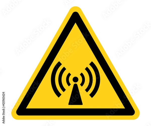 Obraz Radiation warning symbol, non-generating icon. Vector illustration