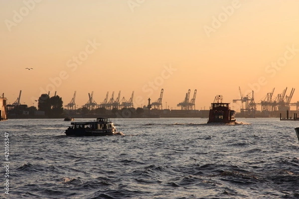 Fototapeta ハンブルグ港