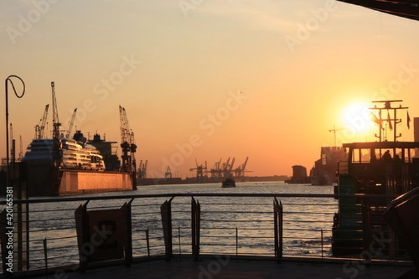 Fototapeta ハンブルグ港