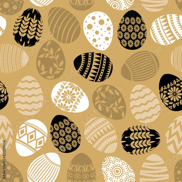 Obraz Easter decorative eggs pattern seamless