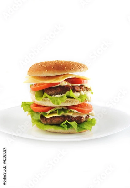 Obraz hamburger with cutlet