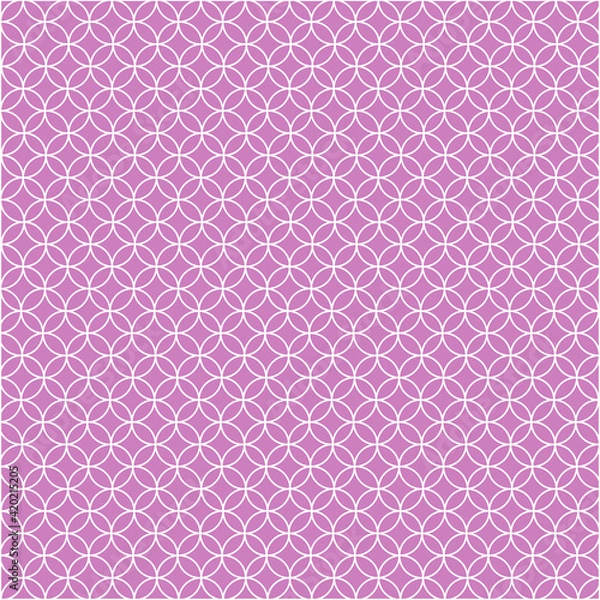 Fototapeta Abstract seamless pattern, geometric background made from circles, repeating elements, purple wallpaper