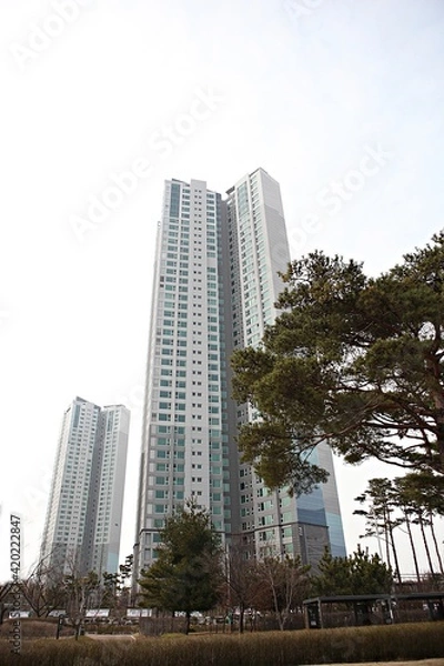 Fototapeta 한국의집 아파트입니다