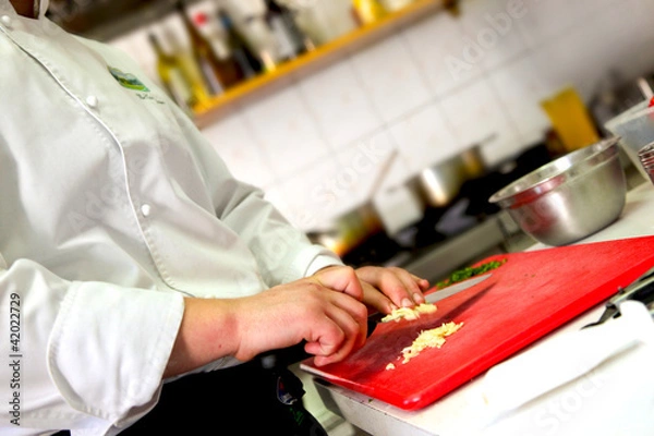 Obraz Chef cutting