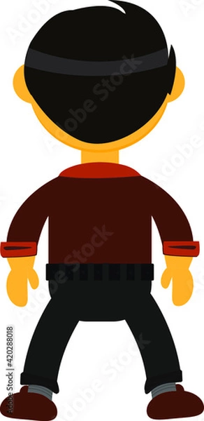 Obraz emoticon character back view is unique and cool