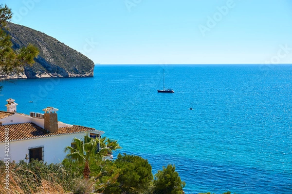 Fototapeta Moraira Views .El portet and Moraira harbour 